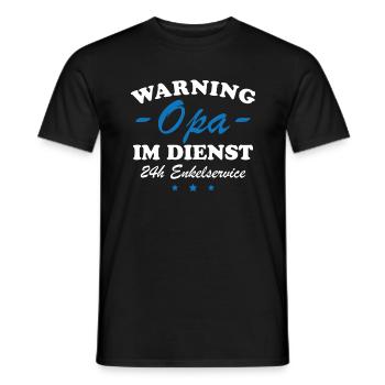 Opa im Dienst Geschenkidee - Männer T-Shirt - Schwarz - Vorne - AI Model Male 178 light (178cm)