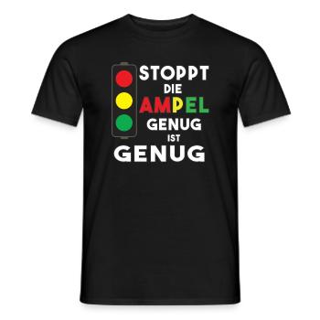 Stop the traffic lights - enough is enough - Men's T-Shirt - black - Front - AI Model Male 178 light (178cm)