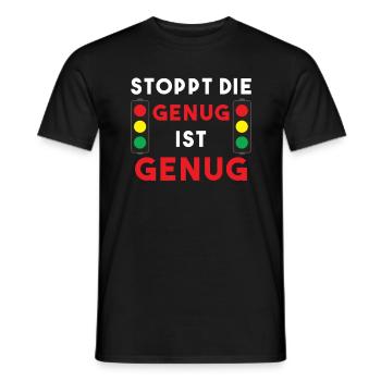 Stop the traffic light - I've had enough of your lies - Men's T-Shirt - black - Front - AI Model Male 178 light (178cm)