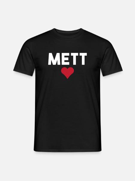 Mett Fleischher Liebhaber von Mettigel und Fleisch - Männer T-Shirt - Schwarz