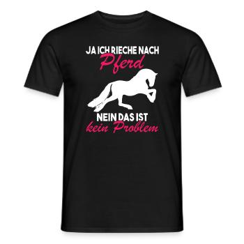 Ja ich rieche nach Pferd Nein das ist kein - Männer T-Shirt - Schwarz - Vorne - AI Model Male 178 light (178cm)