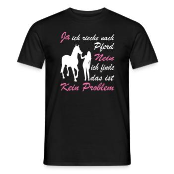 Ja Ich Rieche Nach Pferd Nein Das Ist Kein Problem - Männer T-Shirt - Schwarz - Vorne - AI Model Male 178 light (178cm)