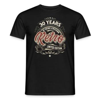 30 Ans Cadeau Anniversaire Vintage Special - T-shirt homme - noir - Devant - AI Model Male 178 light (178cm)