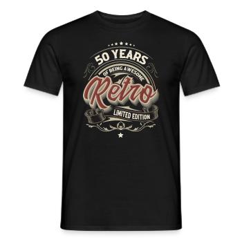 50 Year Anniversary Gift Vintage Special - Men's T-Shirt - black - Front - AI Model Male 178 light (178cm)