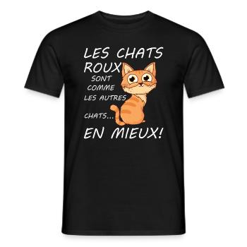 Chats Roux Sont Comme Les Autres Chats En Mieux - T-shirt homme - noir - Devant - AI Model Male 178 light (178cm)