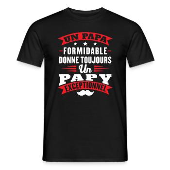 Toller Papa gibt Opa immer Außergewöhnliches - Männer T-Shirt - Schwarz - Vorne - AI Model Male 178 light (178cm)