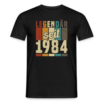 Legendär seit 1984 - Männer T-Shirt - Schwarz - Vorne - AI Model Male 178 light (178cm)