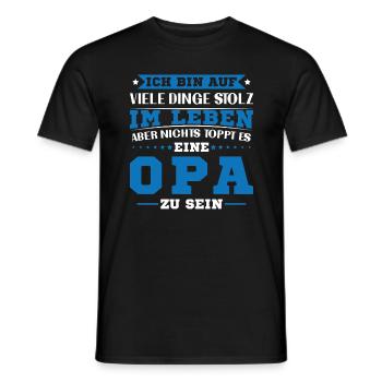 Nothing beats being a grandpa - Men's T-Shirt - black - Front - AI Model Male 178 light (178cm)