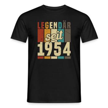Legendary Since 1954 Vintage Birthday Gift - Men's T-Shirt - black - Front - AI Model Male 178 light (178cm)