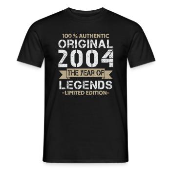 Legende 2004 Original Jahrgang Geburtstagsgeschenk - Männer T-Shirt - Schwarz - Vorne - AI Model Male 178 light (178cm)