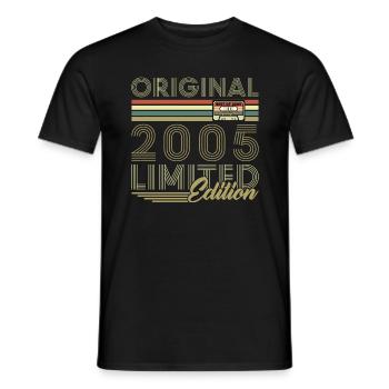 Original 2005 Vintage Rétro Cadeau D'anniversaire - T-shirt homme - noir - Devant - AI Model Male 178 light (178cm)