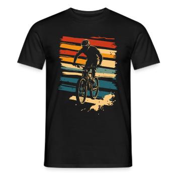 Mountain Biking Mountain Bike Vintage - Men's T-Shirt - black - Front - AI Model Male 178 light (178cm)