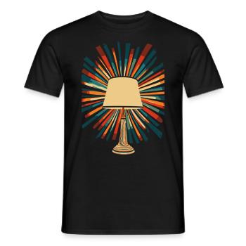 Lamp 70s Music Party - Men's T-Shirt - black - Front - AI Model Male 178 light (178cm)