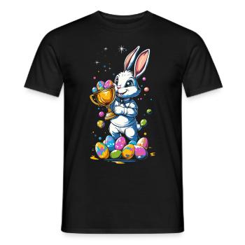 Easter Bunny Easter Eggs Egg Hunt Winner Cup - Men's T-Shirt - black - Front - AI Model Male 178 light (178cm)