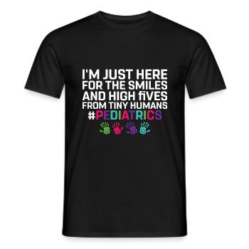 Infirmière pédiatrique - T-shirt homme - noir - Devant - AI Model Male 178 light (178cm)