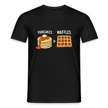 Pfannkuchen über Waffeln - Männer T-Shirt - Schwarz - Vorne - AI Model Male 178 light (178cm)