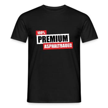 Asphaltbauer Premium - lustiges Geschenk 100 Proze - Männer T-Shirt - Schwarz - Vorne - AI Model Male 178 light (178cm)
