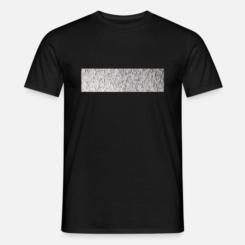 Rough bar pattern in black and white - Men’s T-shirt - black