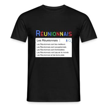 Réunionnais Moteur De Recherche Cadeau La Réunion - T-shirt homme - noir - Devant - AI Model Male 178 light (178cm)