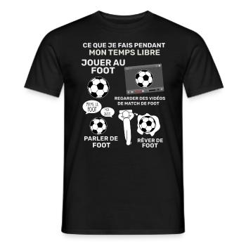 Foot Passion Homme Et Enfant Temps Libre - T-shirt homme - noir - Devant - AI Model Male 178 light (178cm)