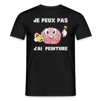 I Can't I Have Humor Painting Gift - Men's T-Shirt - black - Front - AI Model Male 178 light (178cm)