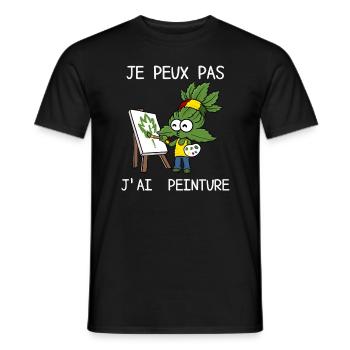 I can't I have humor painting - Men's T-Shirt - black - Front - AI Model Male 178 light (178cm)