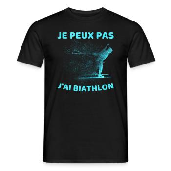 Je Peux Pas J ai Biathlon - T-shirt homme - noir - Devant - AI Model Male 178 light (178cm)
