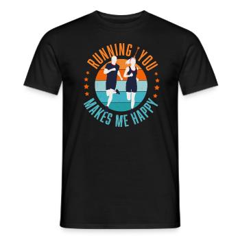Running with you - Männer T-Shirt - Schwarz - Vorne - AI Model Male 178 light (178cm)