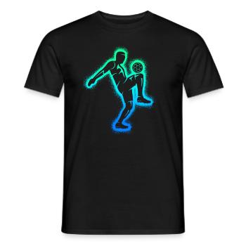 Joueurs de football Tours de football Garçons de football - T-shirt homme - noir - Devant - AI Model Male 178 light (178cm)