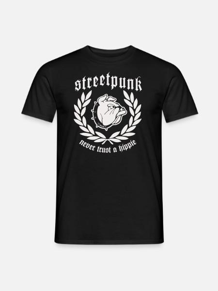 Streetpunk - Never Trust a Hippie - Männer T-Shirt - Schwarz