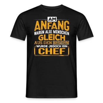 CHEF - Der Beste - Männer T-Shirt - Schwarz - Vorne - AI Model Male 178 light (178cm)