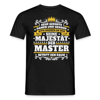 Seine Majestät der Master - Männer T-Shirt - Schwarz - Vorne - AI Model Male 178 light (178cm)