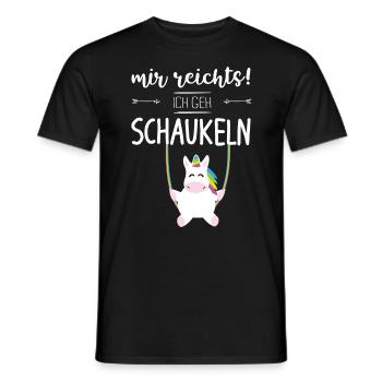 ich geh schaukeln - Männer T-Shirt - Schwarz - Vorne - AI Model Male 178 light (178cm)