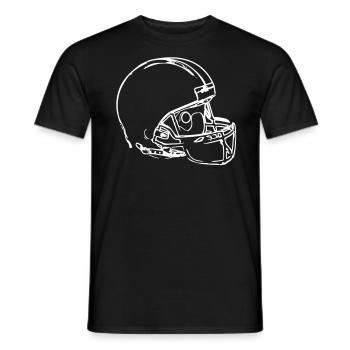 Football Helmet Super Bowl - Men's T-Shirt - black - Front - AI Model Male 178 light (178cm)