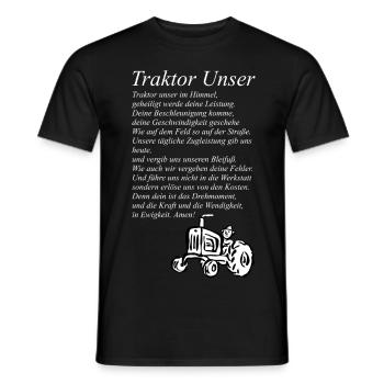 Tracteur Notre tracteur - T-shirt homme - noir - Devant - AI Model Male 178 light (178cm)