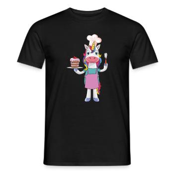 Cadeau de cuisine licorne - T-shirt homme - noir - Devant - AI Model Male 178 light (178cm)