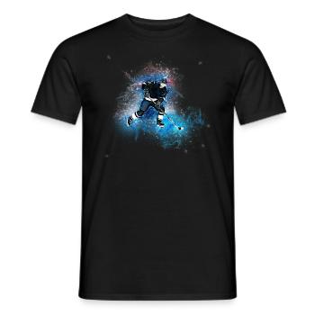 Eishockey Spieler Illustration Winter Sport Kunst - Männer T-Shirt - Schwarz - Vorne - AI Model Male 178 light (178cm)