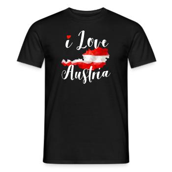 J'aime l'Autriche | J'aime l'Autriche - T-shirt homme - noir - Devant - AI Model Male 178 light (178cm)