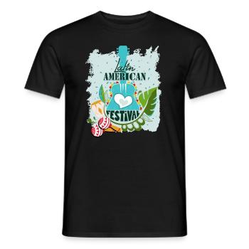Latin Musik Dance American Festival T-Shirt Gift - Männer T-Shirt - Schwarz - Vorne - AI Model Male 178 light (178cm)