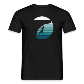 Retro Klettern - Männer T-Shirt - Schwarz - Vorne - AI Model Male 178 light (178cm)