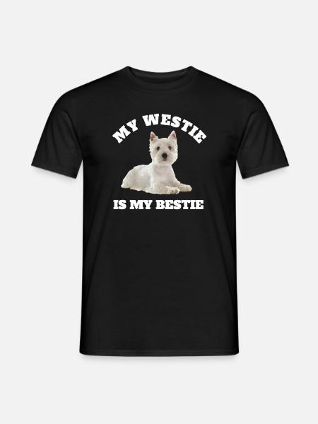 My Westie es My Bestie - Un lindo West Highland - Mænd T-shirt - sort