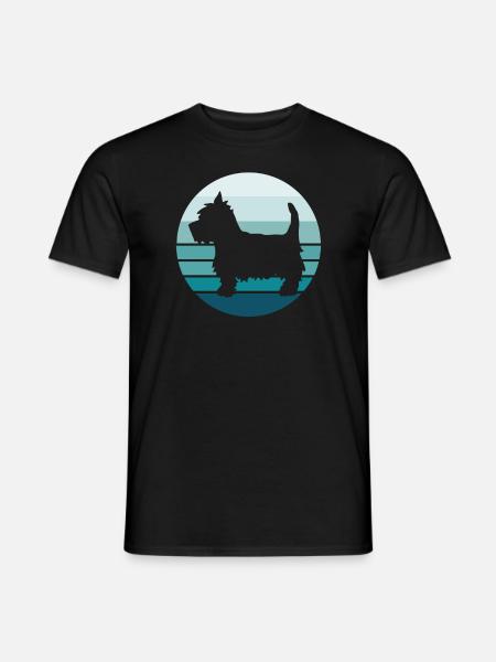 Retro Westie West Highland Terrier Vintage - Men's T-Shirt - black
