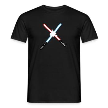 lightsabers - Men's T-Shirt - black - Front - AI Model Male 178 light (178cm)