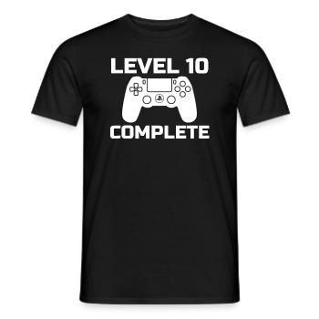 Jeu de 10 ans de cadeau vidéo pour gamers 10 ans - T-shirt homme - noir - Devant - AI Model Male 178 light (178cm)