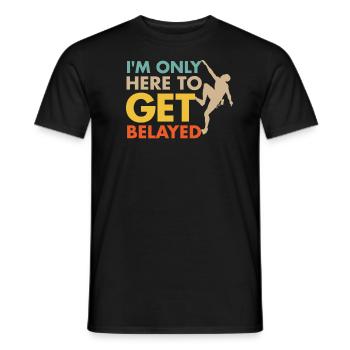 Weinlese-Klettern - erhalten Sie gesichert - Männer T-Shirt - Schwarz - Vorne - AI Model Male 178 light (178cm)