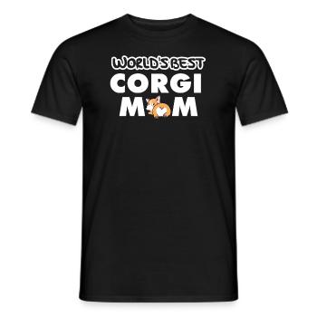 World's Best Corgi Mom - Women, Girls - Men's T-Shirt - black - Front - AI Model Male 178 light (178cm)