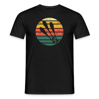 Retro Vintage Juggler Juggling Clubs - Men's T-Shirt - black - Front - AI Model Male 178 light (178cm)