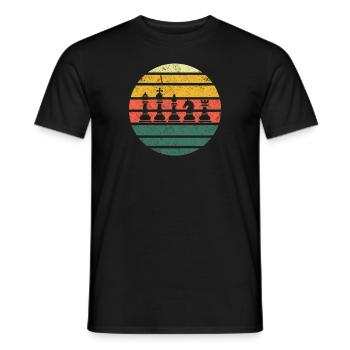 Retro Vintage Schach - Männer T-Shirt - Schwarz - Vorne - AI Model Male 178 light (178cm)