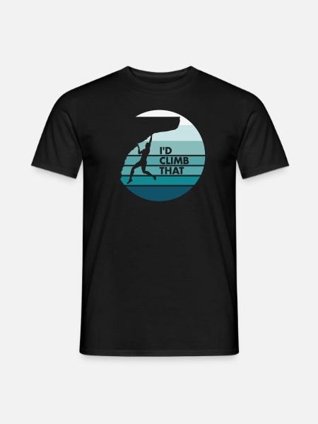 Kletterer - Retro, Vintage - ich würde das klettern - Männer T-Shirt - Schwarz
