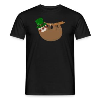 Paresseux St Patricks Day Leprechaun Hat - T-shirt homme - noir - Devant - AI Model Male 178 light (178cm)